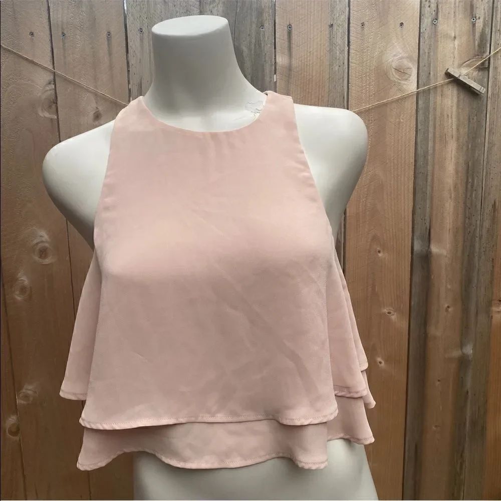 Show me your mumu soft rose sleeveless blouse size small